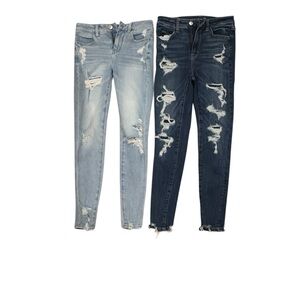 American eagle distressed skinny jeans bundle